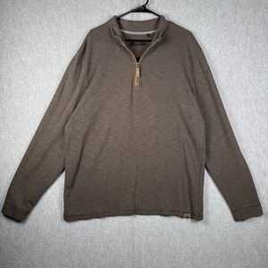 Dakota Grizzly Sweater Mens XL Brown Quarter Zip Pullover Stretch Performance